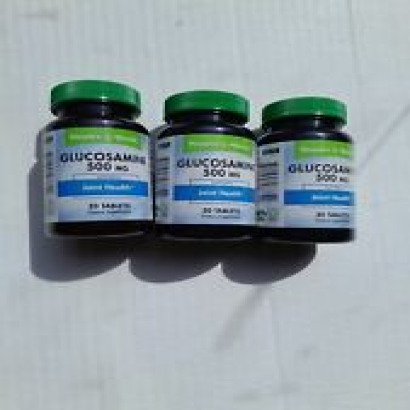 3X  Bottles People's Choice Glucosamine 500mg  Joint Therapy 20 Tabs.