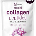 Premium Multi Collagen Peptides Protein Powder with Vitamin C