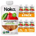 Noka Superfood Fruit Smoothie Pouches Mango Coconut Healthy Snacks with Flax ...