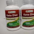 2 Best Naturals Keto Diet Premium Formula 90 capsules each 2000mg exp 05/25