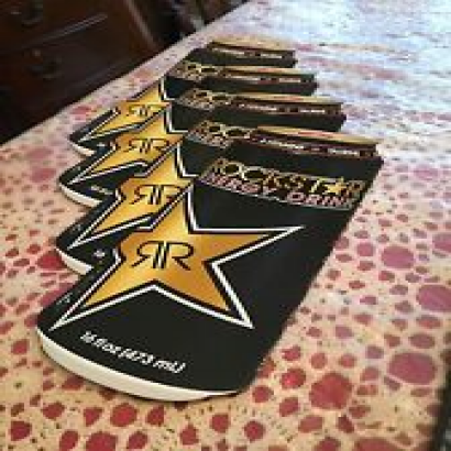 4 Authentic Rockstar Energy Drink Stickers / Sign / Decal Original Cans BMX Moto