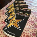 4 Authentic Rockstar Energy Drink Stickers / Sign / Decal Original Cans BMX Moto