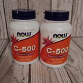 2 Bottles NOW C-500 Antioxidant Protection Rose Hips 250 Tablets EXP. 11/2024