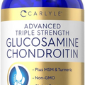 Carlyle Glucosamine Chondroitin MSM Turmeric | 4050 Mg | 200 Count | Advanced Tr