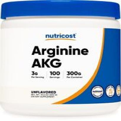 Nutricost Arginine AKG Powder 300 Grams (AAKG) - 3G Per Serving & 100 Servings
