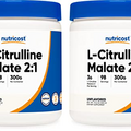 Nutricost L-Citrulline Malate 300G (2 Pack) - Pure L-Citrulline Powder, 3000mg Per Serving - L-Citrulline Malate