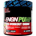 Evlution Nutrition ENGN Pump - Intense Pre-Workout with Creatine - Maximum Pump Formula - Pre-Workout Powder for Lasting Energy & Power - with Nitric Oxide & Caffeine - 30 Servings - Cherry Limeade