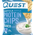Tortilla Style Protein Chips, Ranch, Baked, 19G Protein, 4G Net Carb, Low Carb,