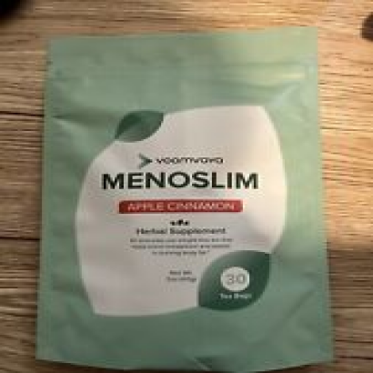 VoomVaya MenoSlim Herbal Supplement 30 Tea Bags Apple Cinnamon EXP 12/25