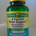Spring Valley 4 Function Brain Support Dietary Supplement 60 Count EXP: 03/2025