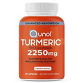 Qunol Turmeric Curcumin with Black Pepper 2250mg Turmeric Extract with 95% Cu...