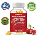 Tart Cherry Bilberry & Celery Seed - Joint & Muscle Health, Uric Acid Cleanse