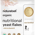 NatureBell Organic Nutritional Yeast Flakes 2Lbs Vegan Cheese Substitute Non-Gmo