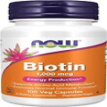 NOW Supplements Biotin 1,000 mcg Amino Acid Metabolism Energy Production 100 cap