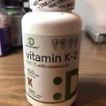 Vitamin K2 Supplement 600Mcg, 180 Virgin Coconut Oil Softgels