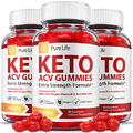 (3 Pack) Pure Life Keto Gummies - Official Formula, Vegan - Pure Life Keto ACV Gummies, Pure Life Keto Gummies with Apple Cider Vinegar, Weight Apple Loss Cider, Pure Life Gummy Advanced (180 Gummies)