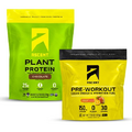 Ascent Pre Workout Powder Orange Mango 30 Servings & Plant Protein Powder Chocolate 18 Servings