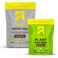 Ascent Casein Protein Powder Chocolate 2 lb & Plant Protein Powder Chocolate 18 Servings