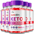 Pure Slim Keto ACV Gummies Supplement - Official Formula - Pure Slim Keto+ACV, Keto Pure Slim, Extra Strength with Apple Cider Vinegar, Vitamin B6, B12 Pure Slim Keto Reviews (5 Pack)