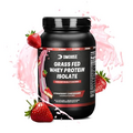 DMoose Grass Fed Whey Protein Powder - for Muscle Growth & Recovery, Naturally Sweetened & Flavored, Rich in Amino Acids, Fast Absorbing Performance Formula (2 Lbs, Strawberry)