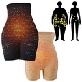 Knachohel 2PCS Far Infrared Negative Oxygen Ion Fat Burning Tummy Control & Detox Bodysuit (Black+Beige)
