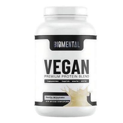Biometal Vegan Protein Powder - Weight Gainer Vanilla Protein Powder - Gluten Free Plant Based Protein - Non-GMO - Protein Powder for Men/Women 2 Pounds