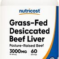 Nutricost Grass Fed Desiccated Beef Liver Capsules 240 Capsules, 750mg Per Cap