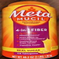 Metamucil Psyllium Fiber Supplement REAL SUGAR Orange 48.2 oz Exp 6/2026