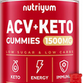 Keto ACV Gummies 1500 Mg - Gelatin-Free Apple Cider Vinegar Gummies - Low Carbs