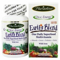 Paradise Herbs Earth's Blend One Daily Superfood Multivitamin with Iron, 60 caps