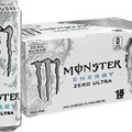 15 pack of Monster Energy Zero Ultra Sugar Energy Drink, 16oz cans.