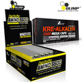 Amino Acids 5500 + Kre-Alkalyn 60-180 Caps. Protein Pills + Buffered Creatine
