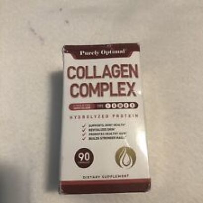 PURELY OPTIMAL Premium Multi Collagen Complex Capsules - 90 Count 10/2025