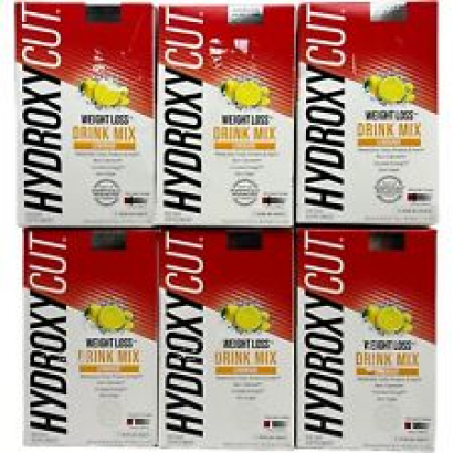 6 HydroxyCut Weight Loss Drink Mix Lemonade 135mg Caffeine 21 Packets, 02/2025+