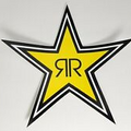 Genuine Authentic Promotional Rockstar Energy Drink Sticker 7" Star 71 pc Lot