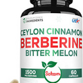 1500Mg Berberine Supplement with Organic Ceylon Cinnamon Bark & Bitter Melon - 3
