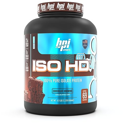 BPI Sports ISO HD Isolate Protein Chocolate Brownie - 69 Servings, 5.4 pounds
