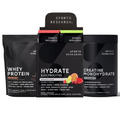 Sports Research Creatine Monohydrate, Sugar-Free & Naturally Flavored Hydrate Electrolytes and Dutch Chocolate Whey Protein Powder