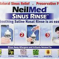 NeilMed Sinus Rinse - 2 squeeze Bottles 240mL (8fl oz) & Nasamist Saline Spray 7