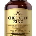 Solgar Chelated Zinc 250 Tablets Antioxident, Skin and Immune System Support
