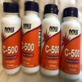 4 pk NOW Foods C-500 Antioxidant Protection w/ Rose Hips 500 Tablets Exp 11/2024