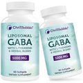 Liposomal GABA Supplements 1000mg with L-Theanine (60 Ct. x 2)
