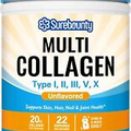 Multi Collagen Powder, Type I II III V X, Hydrolyzed Peptides, Zero...