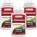 Best Naturals L-Glutamine 1000 mg 180 Tablets (180 180 Count (Pack of 3)