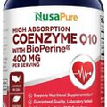NusaPure CoQ10 400mg 100 Veggie Caps (Vegan, Non-GMO, Gluten-Free) Coenzyme...