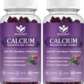 Calcium Magnesium Zinc Gummies with Vitamin D3 - High 60 Count (Pack of 2)