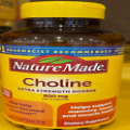 Nature Made Choline 800 mg, 180 Capsules Exp 01/2026 - Free Shipping