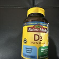 Nature Made Vitamin D3 25 mcg., 650 Softgels Exp 12/25