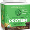 SUNWARRIOR Organic Classic Chocolate Protein, Plant-Based Protein Powder, 375g