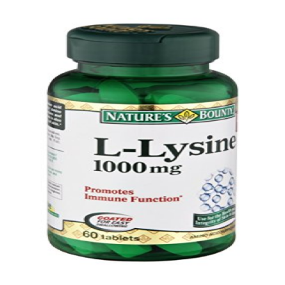 Nature's Bounty L-Lysine 1000 mg, 60 Tablets (Pack of 3)